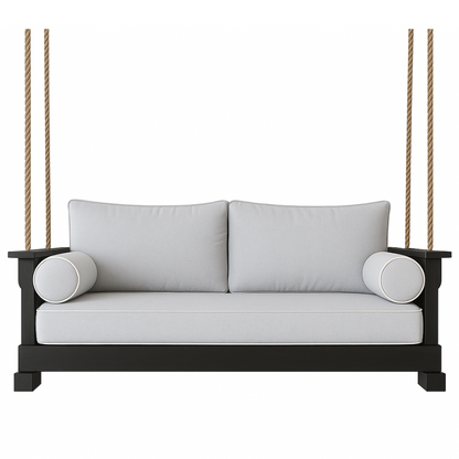 Deluxe Swing Bed Cushion Package for Full-Size Hanging Daybed - Sailcloth Seagull