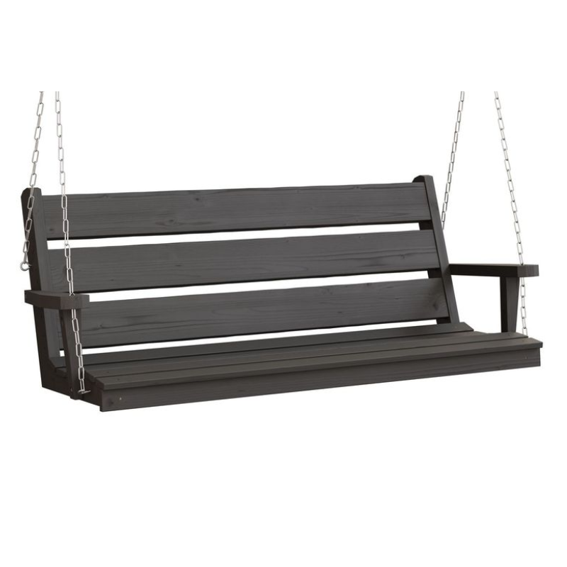 Ellwood Spruce Porch Swing - Gray Stain