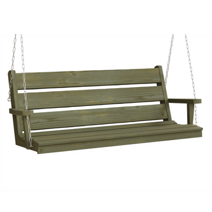 Ellwood Spruce Porch Swing - Linden Leaf Stain