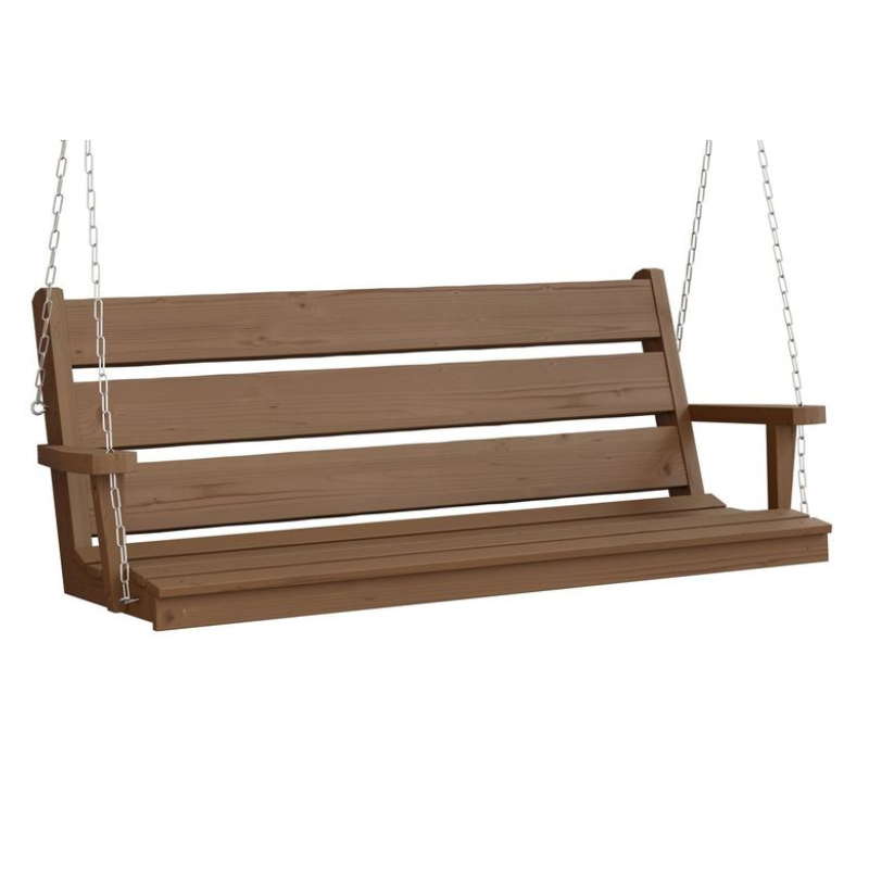Ellwood Spruce Porch Swing - Mushroom Stain