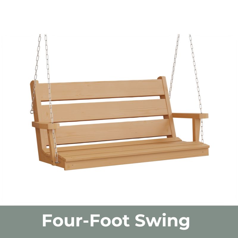 Ellwood Spruce Porch Swing - Natural Stain