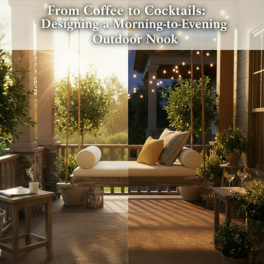 From Coffee to Cocktails: Designing a Morning-to-Evening Outdoor Nook