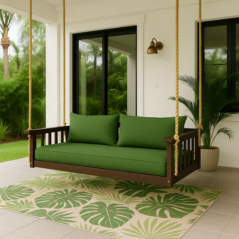 Full Mission Hanging Daybed - Rich Tobacco Stain