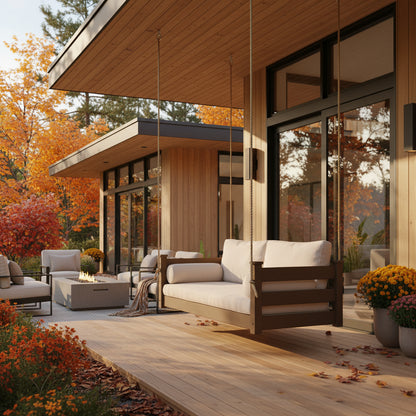 Heritage Porchcraft Classic Wood Swing Bed - Easy Breezy Porch Swings