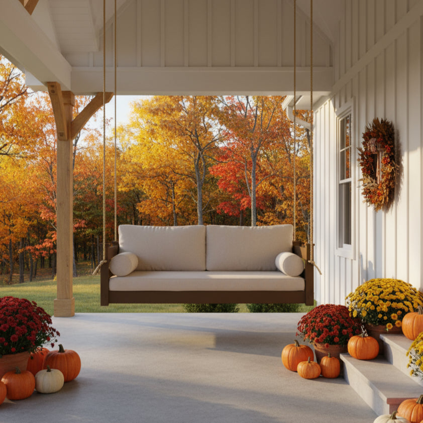 Easy Breezy Swing Bed Package with Sunbrella Cushions Included - Easy Breezy Porch Swings