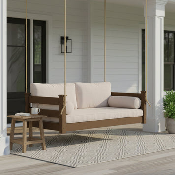 Heritage Porchcraft Classic Wood Swing Bed - Easy Breezy Porch Swings