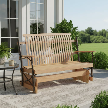Hickory Porch Glider - Easy Breezy Porch Swings