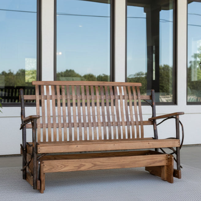 Hickory Porch Glider - Easy Breezy Porch Swings