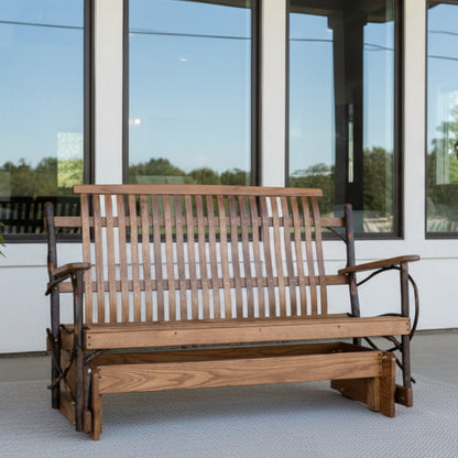 Hickory Porch Glider - Easy Breezy Porch Swings