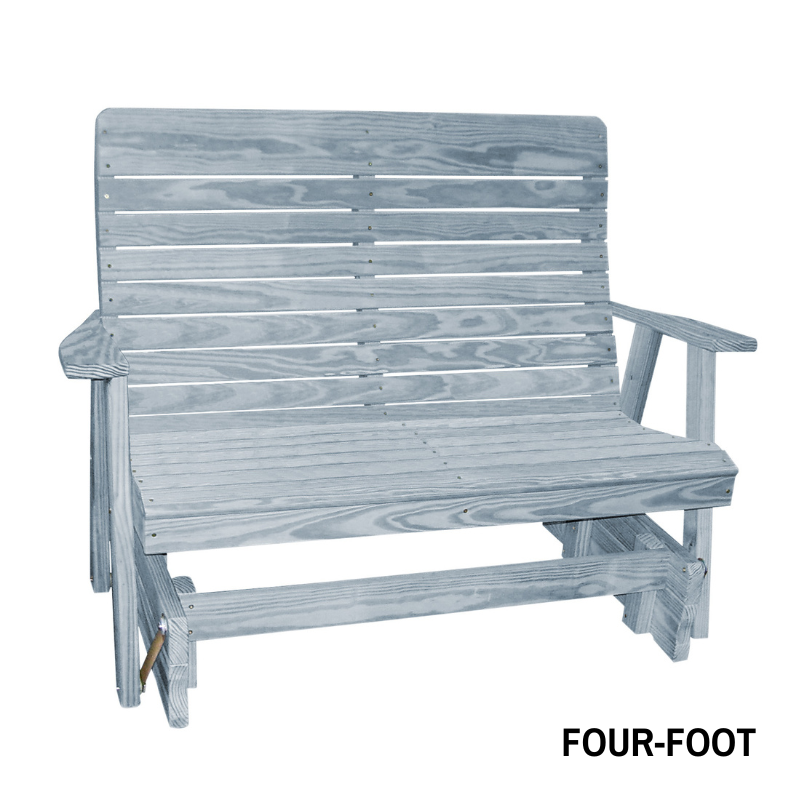 Highback Pressure Treated Porch Glider1 - Gray Stain 4 ft
