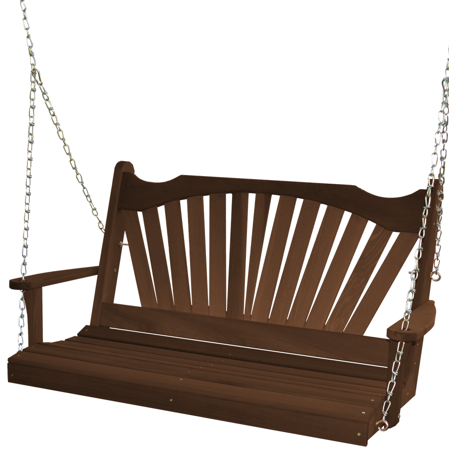 Black Fanback Porch Swing