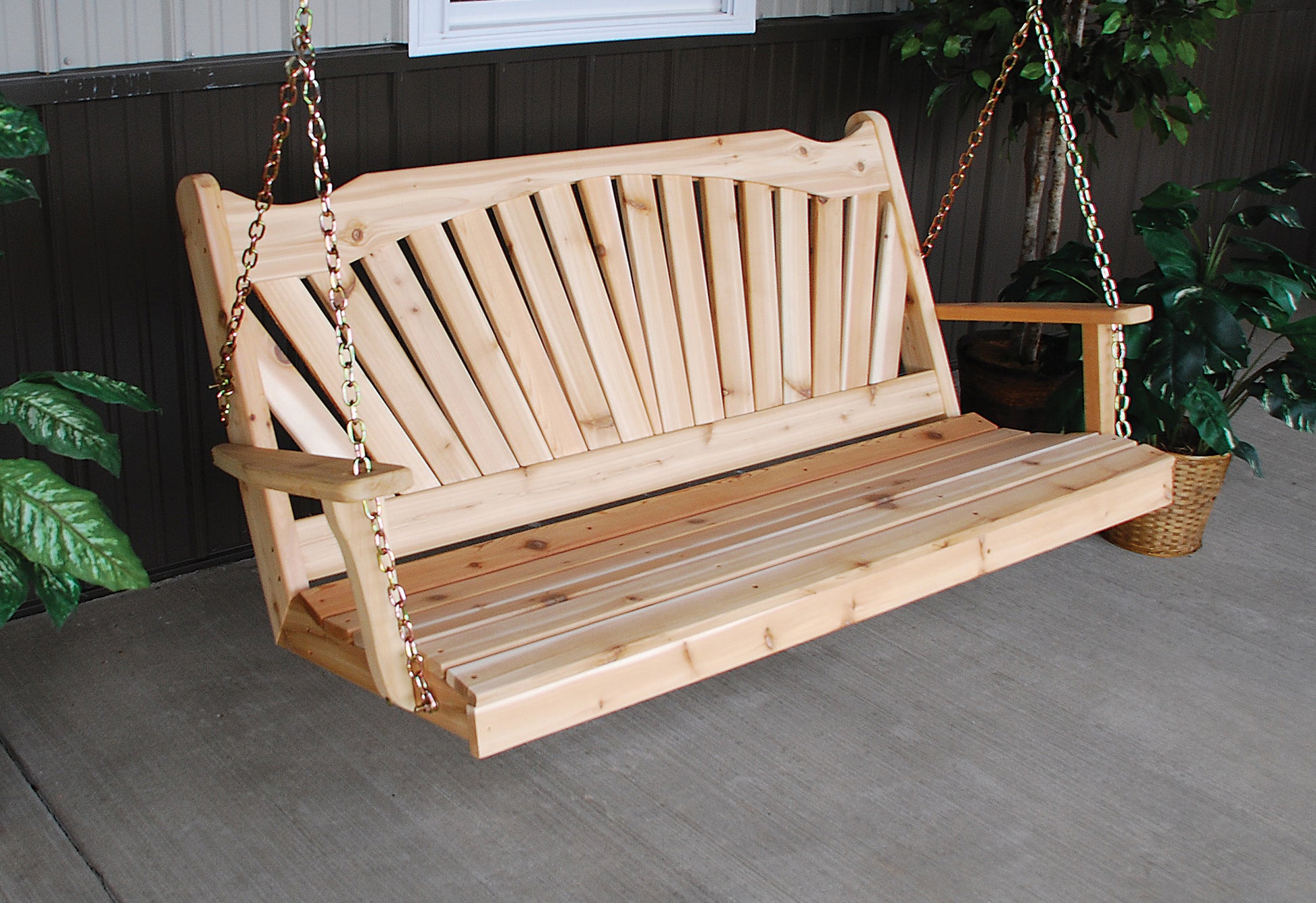 Fanback Porch Swing - Easy Breezy Porch Swings