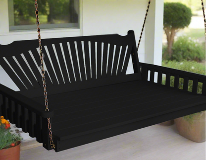 Fanback Pine Swing Bed - Easy Breezy Porch Swings