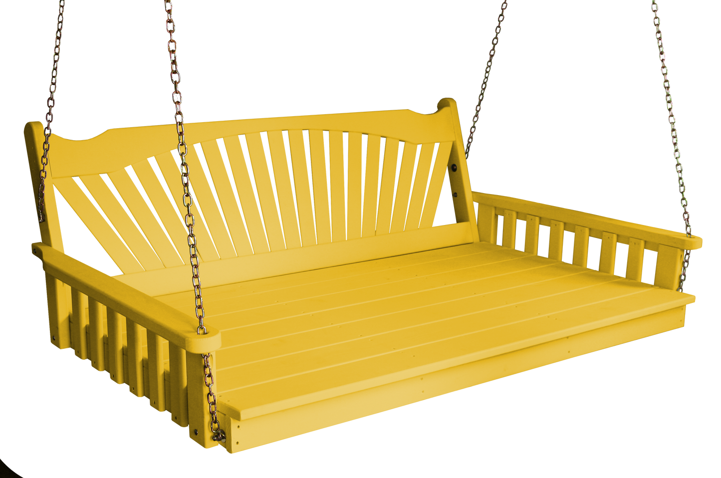 Fanback Pine Swing Bed - Easy Breezy Porch Swings