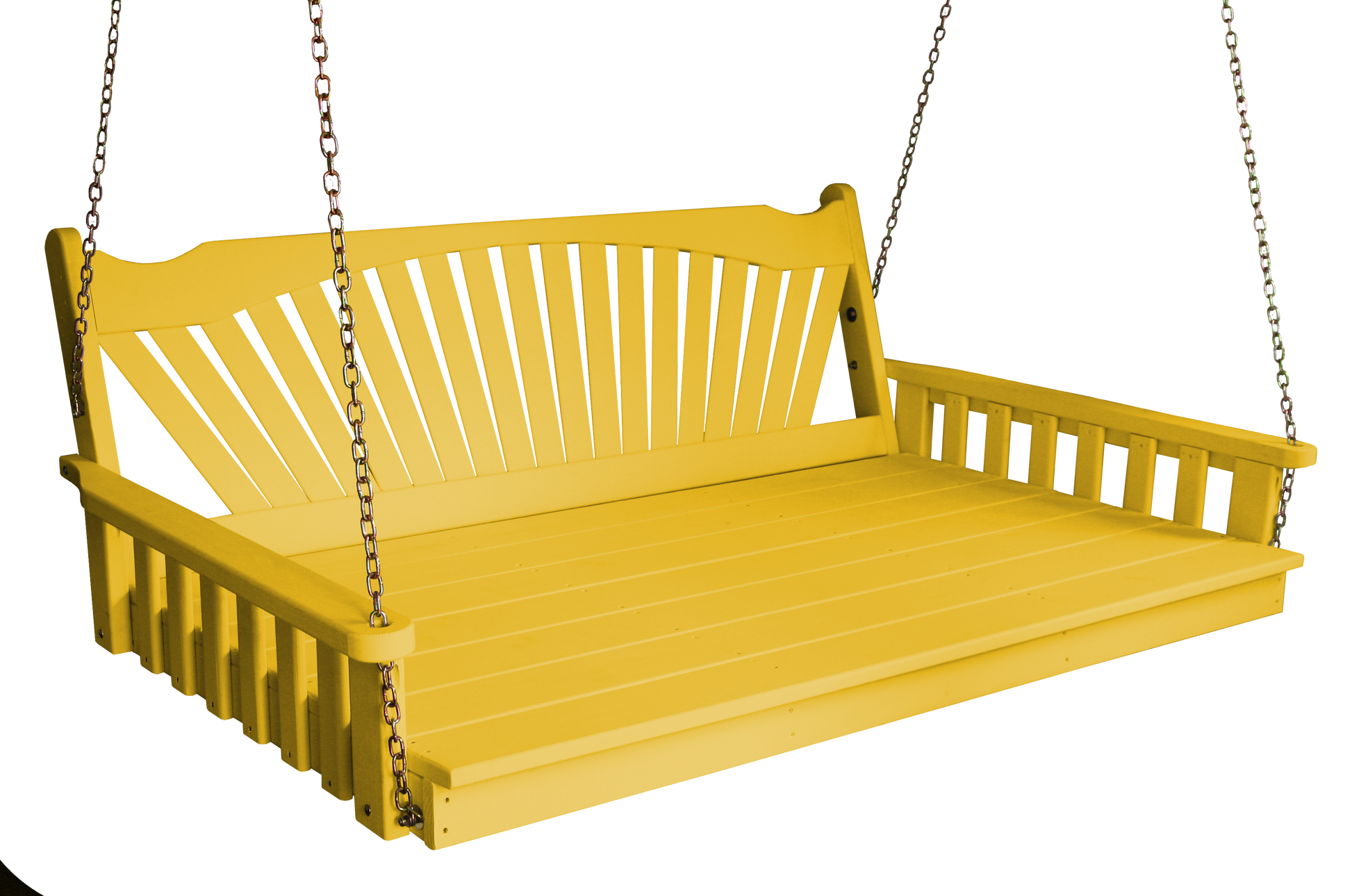 Fanback Pine Swing Bed - Easy Breezy Porch Swings