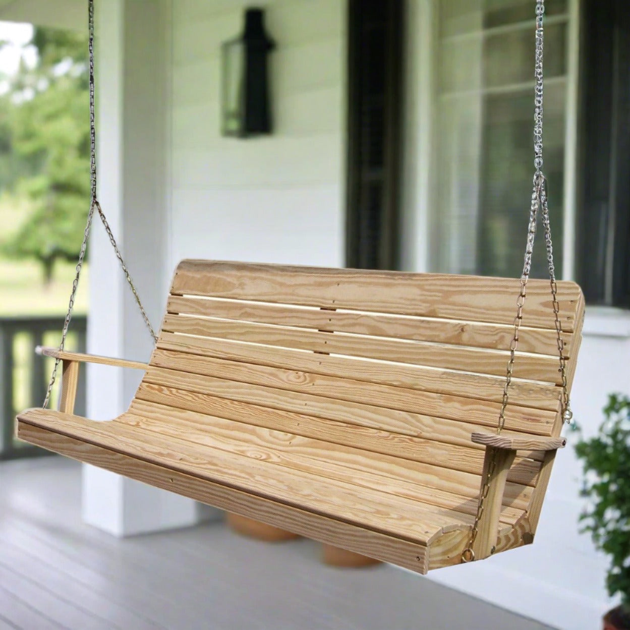 Highback Pressure Treated Porch Swing - Easy Breezy Porch Swings