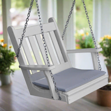 Traditional English Recycled Plastic Chair Swing - Easy Breezy Porch Swings