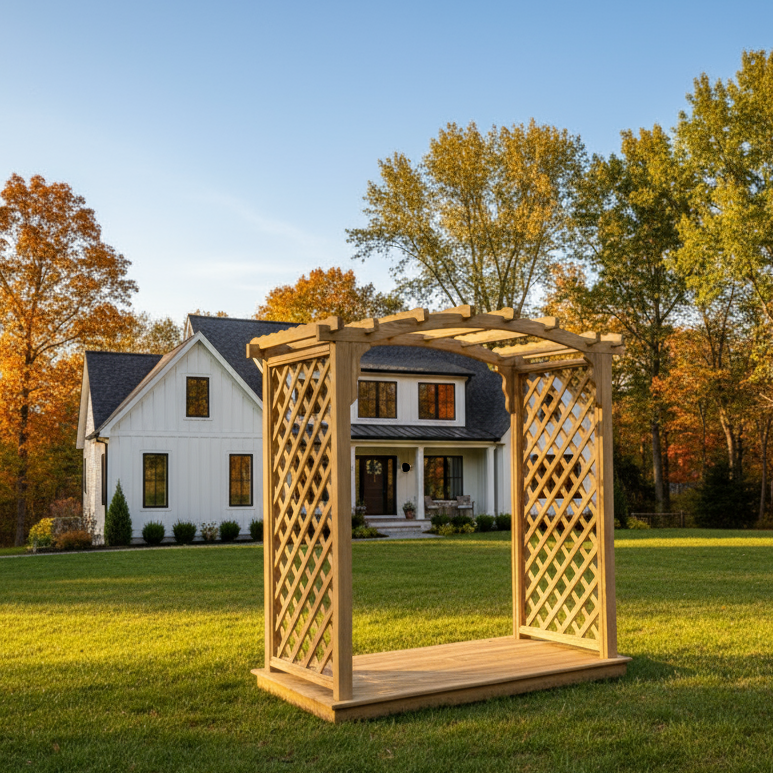 arbor trellis cedar