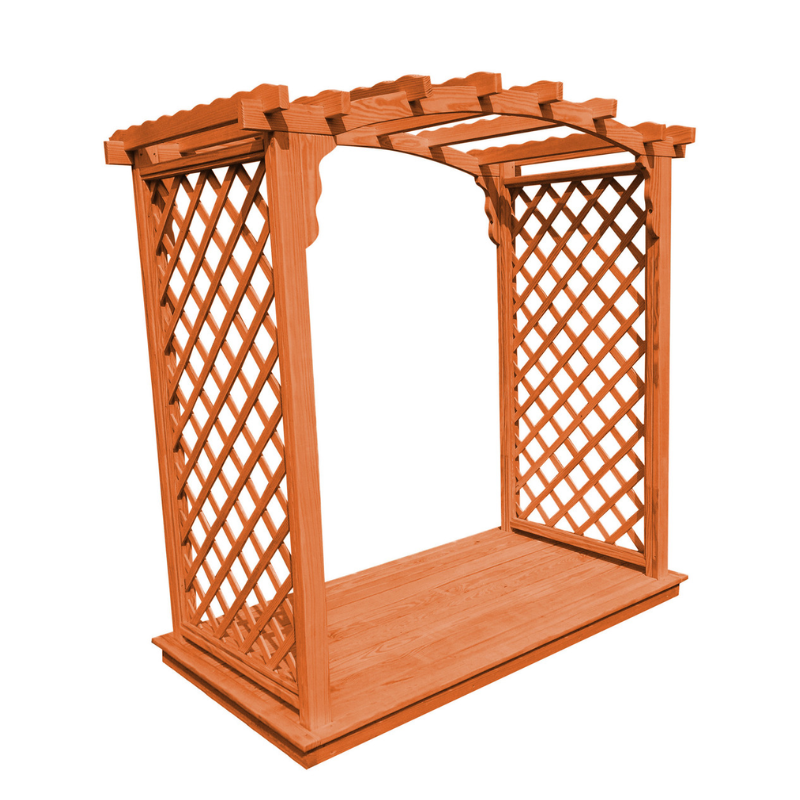 Jamesport Arbor + Deck2 - Redwood Stain