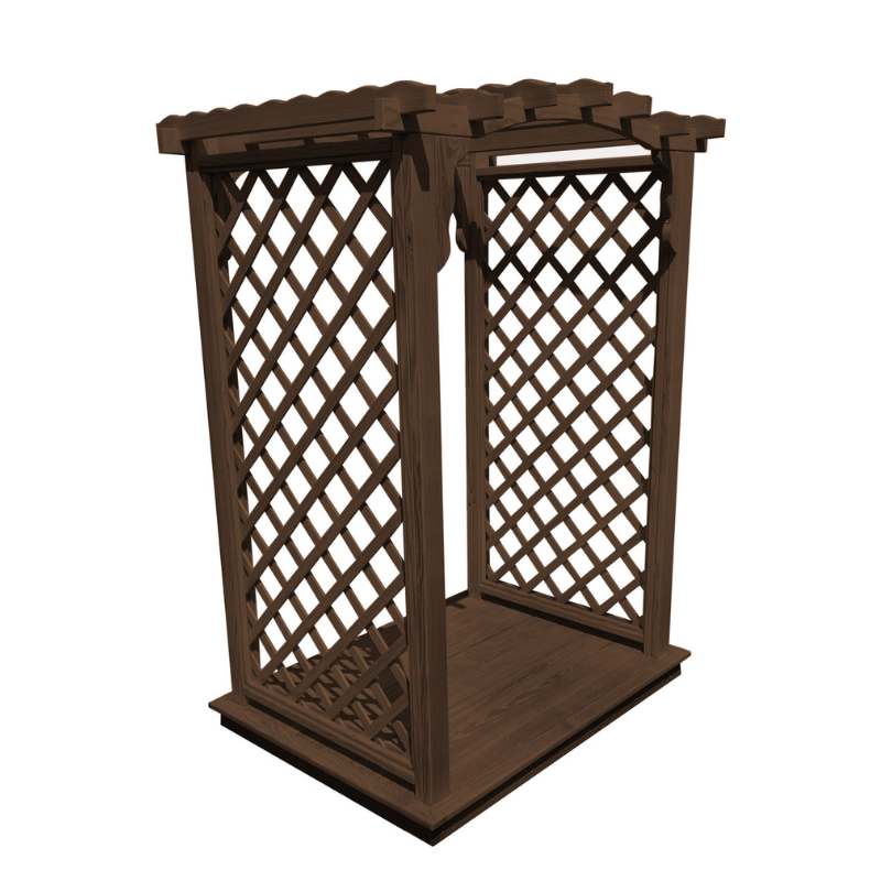 Jamesport Arbor + Deck - Walnut Stain