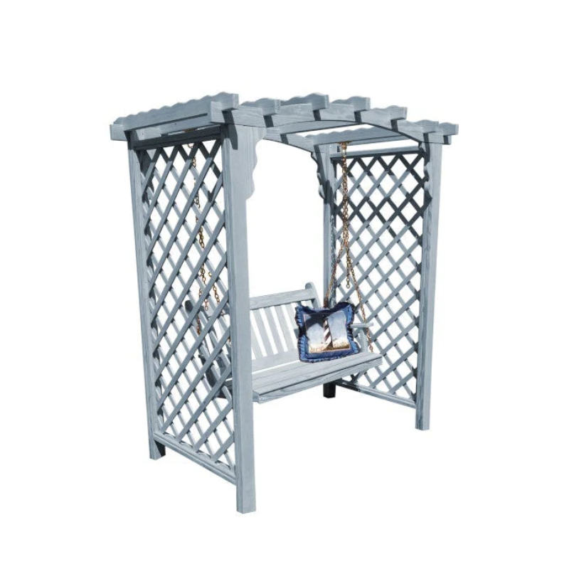 Jamesport Arbor & Swing - Gray Stain