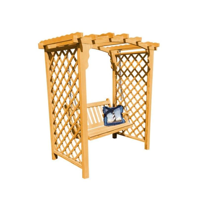 Jamesport Arbor & Swing - Natural Stain