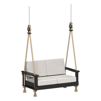 LuxCraft Lanai Deepseating Loveseat Swing - Easy Breezy Porch Swings