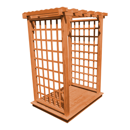 Lexington Arbor + Deck - Cedar Stain