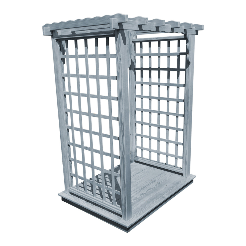 Lexington Arbor + Deck - Gray Stain