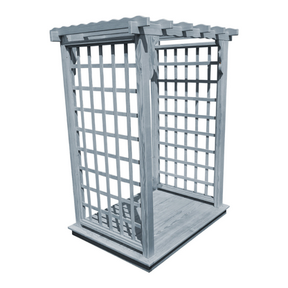 Lexington Arbor + Deck - Gray Stain