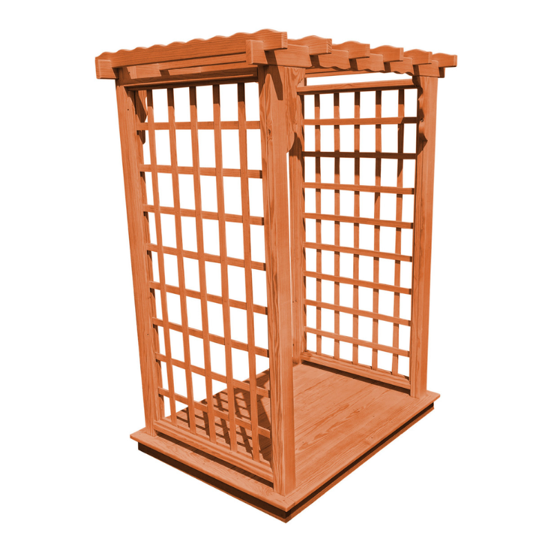 Lexington Arbor + Deck - Redwood Stain