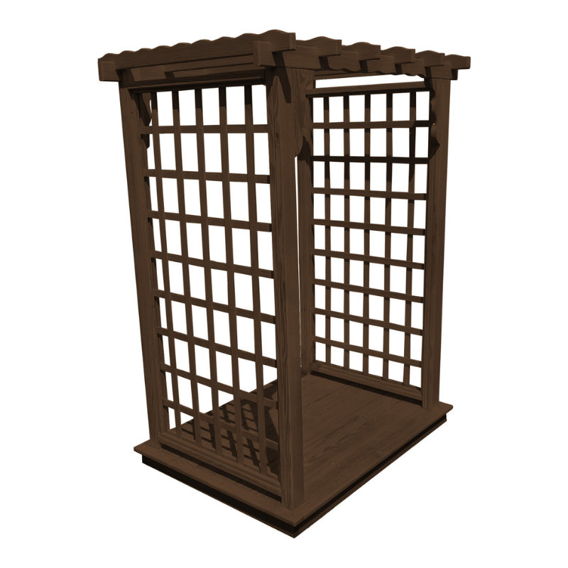 Lexington Arbor + Deck - Walnut Stain