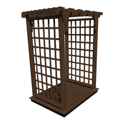 Lexington Arbor + Deck - Walnut Stain