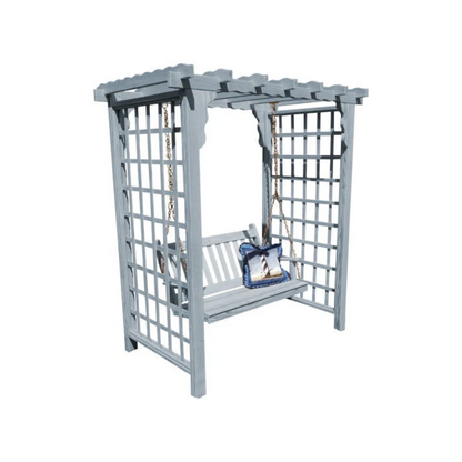 Lexington Arbor & Swing - Gray Stain