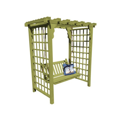 Lexington Arbor & Swing - Linden Leaf Stain