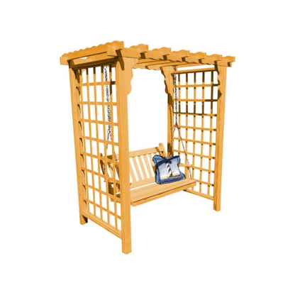 Lexington Arbor & Swing - Natural Stain