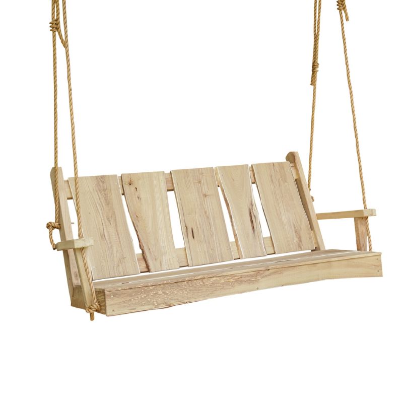 Live Edge  Swing with Rope1 - Unstained 