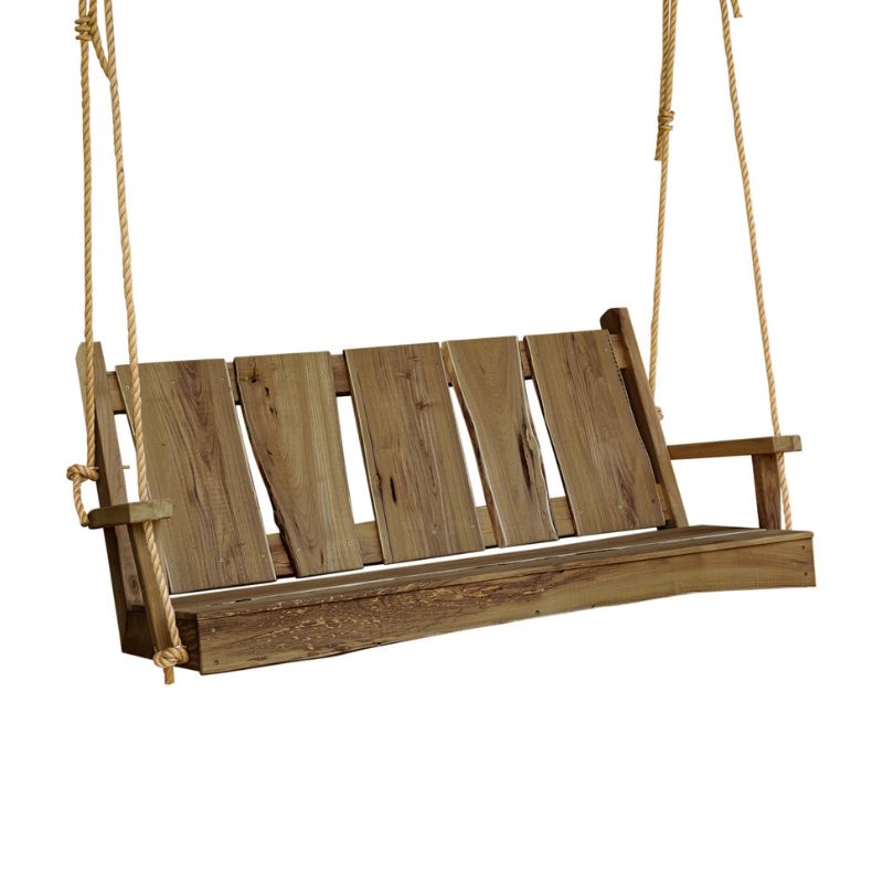 Live Edge  Swing with Rope - Mushroom Stain
