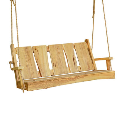 Live Edge  Swing with Rope - Natural Stain