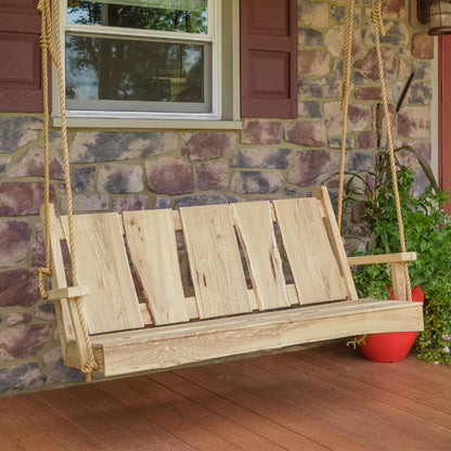 Live Edge  Swing with Rope - Unstained