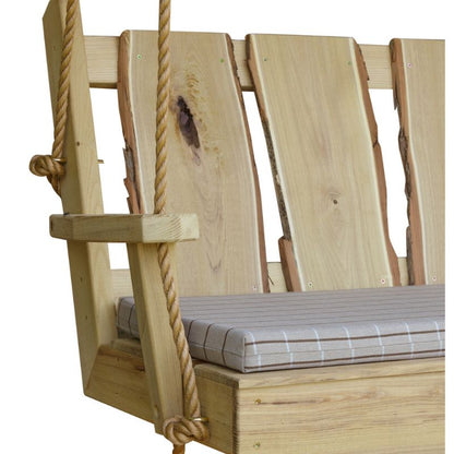 Live Edge  Swing with Rope - Unstained zoom1