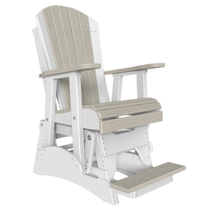 LuxCraft_2_Foot_Adirondack_Balcony_Glider_Birch_White