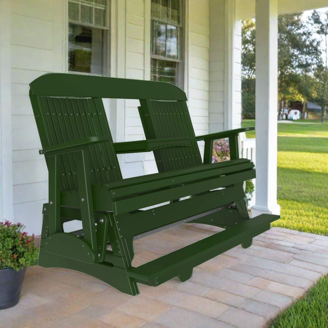 LuxCraft 5 Foot Classic Balcony Glider - Green
