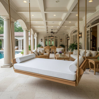 Newberry Poly Swing Bed (cushions included) - Easy Breezy Porch Swings