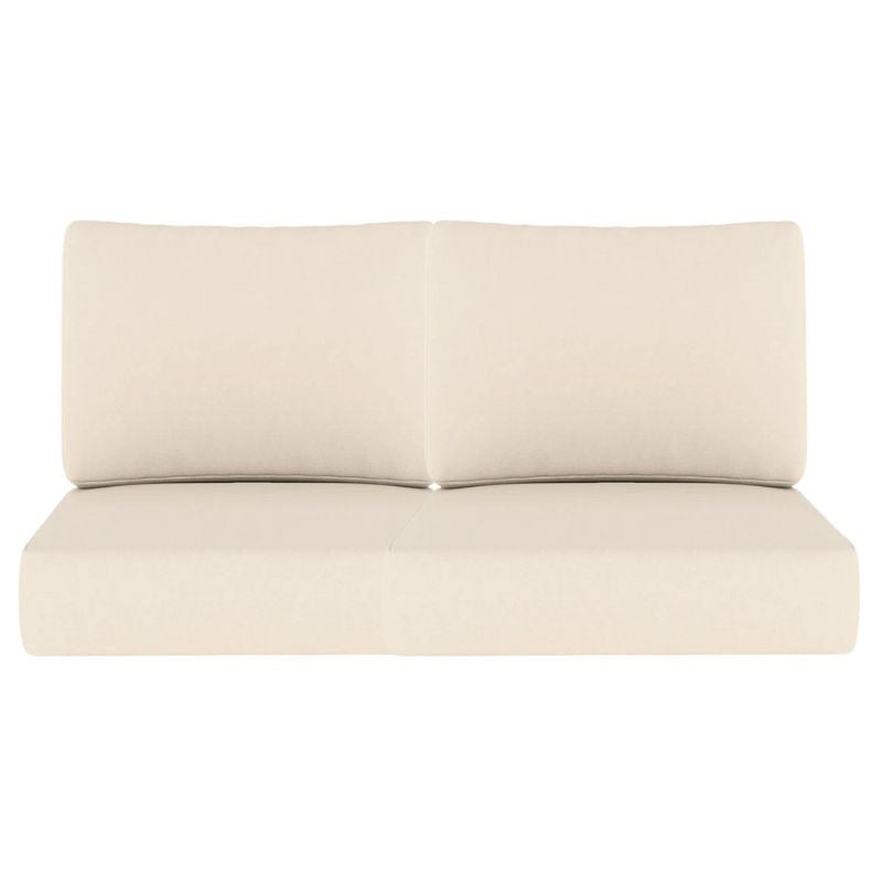 Outdoor Sunbrella Cushions for Chair, Loveseat or Couch - Canvas Flax