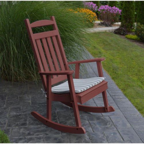 Poly Classic Porch Rocker - Cherry Wood