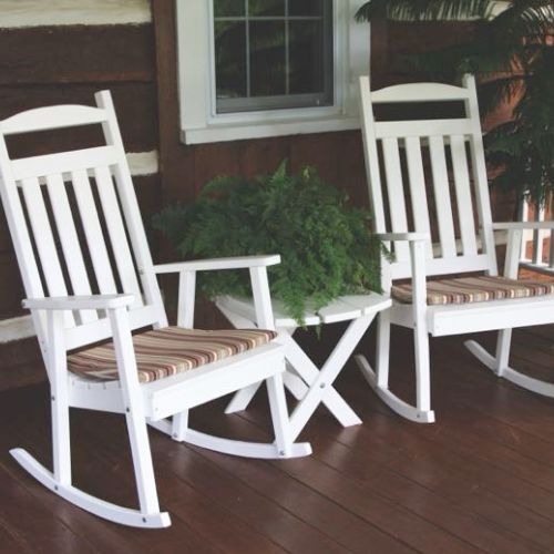 Poly Classic Porch Rocker - White