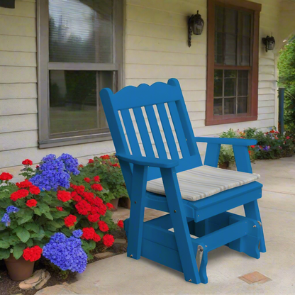 Poly Royal English Glider Chair -Blue