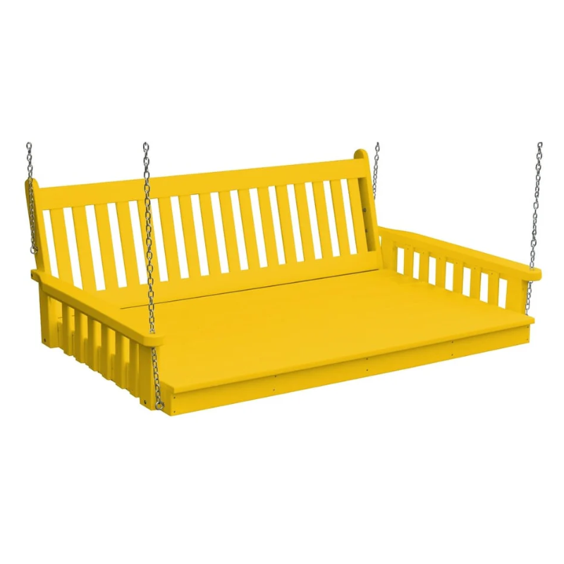 Poly Traditional English Swing Bed - Canary Yellow
