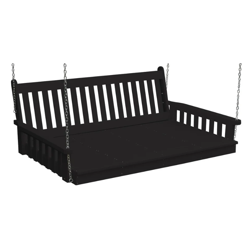 Poly Traditional English Swing Bed Black